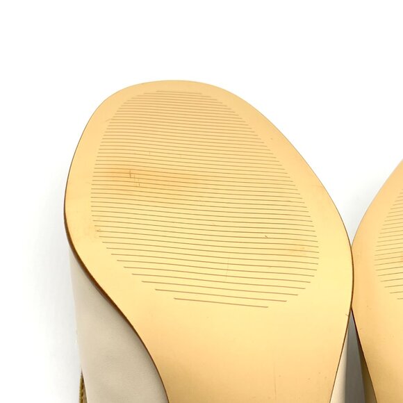 MICHAEL Michael Kors Womens Size 6.5 Cream Leather Heels Mules Clogs Shoes - Picture 10 of 14